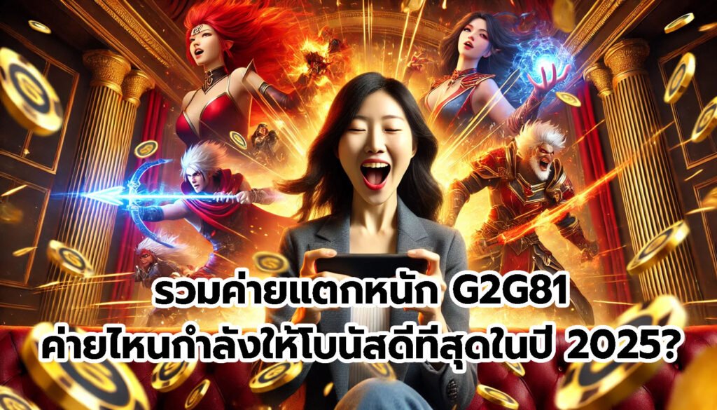รวมค่ายแตกหนัก G2G81 ค่ายไหนกำลังให้โบนัสดีที่สุดในปี 2025